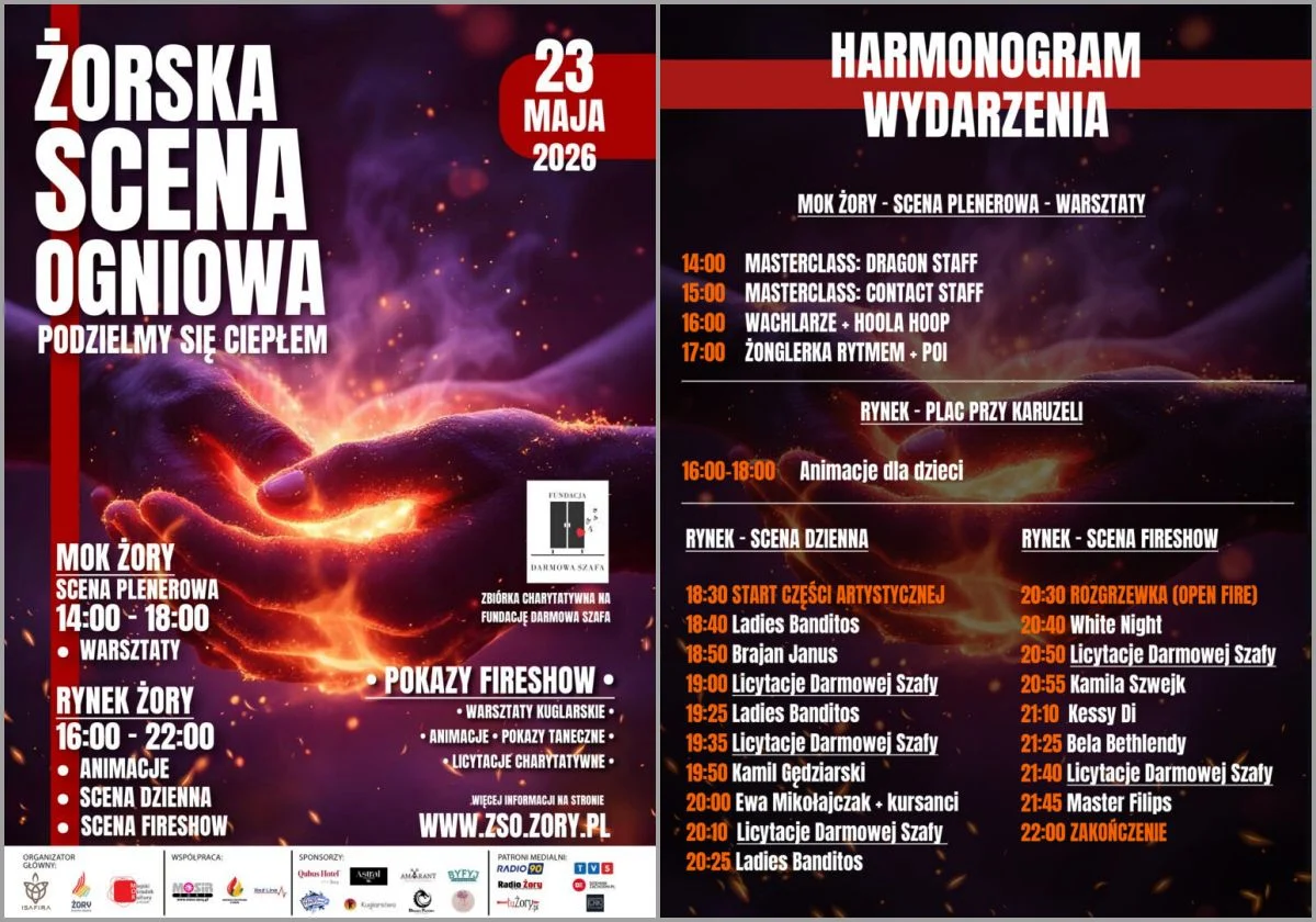 Ogień, muzyka i fireshow wracają na Rynek. Przed nami Żorska Scena Ogniowa