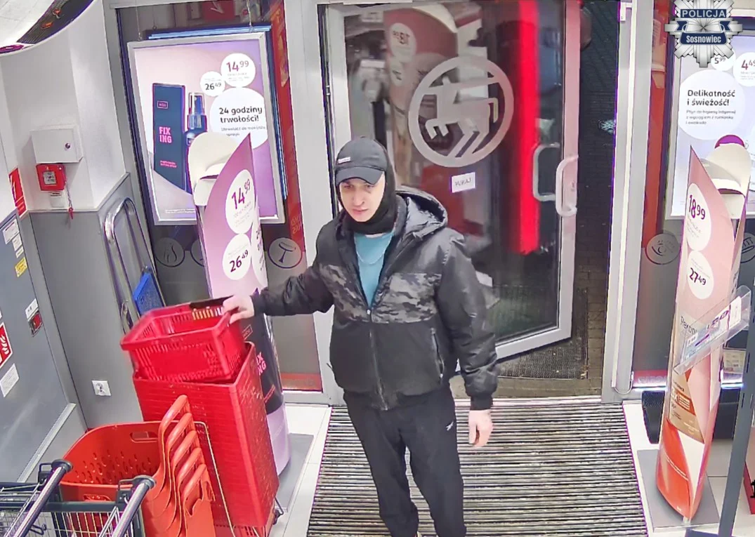 Kradzież w drogerii w Starym Sosnowcu. Policja publikuje wizerunek. Rozpoznajesz?