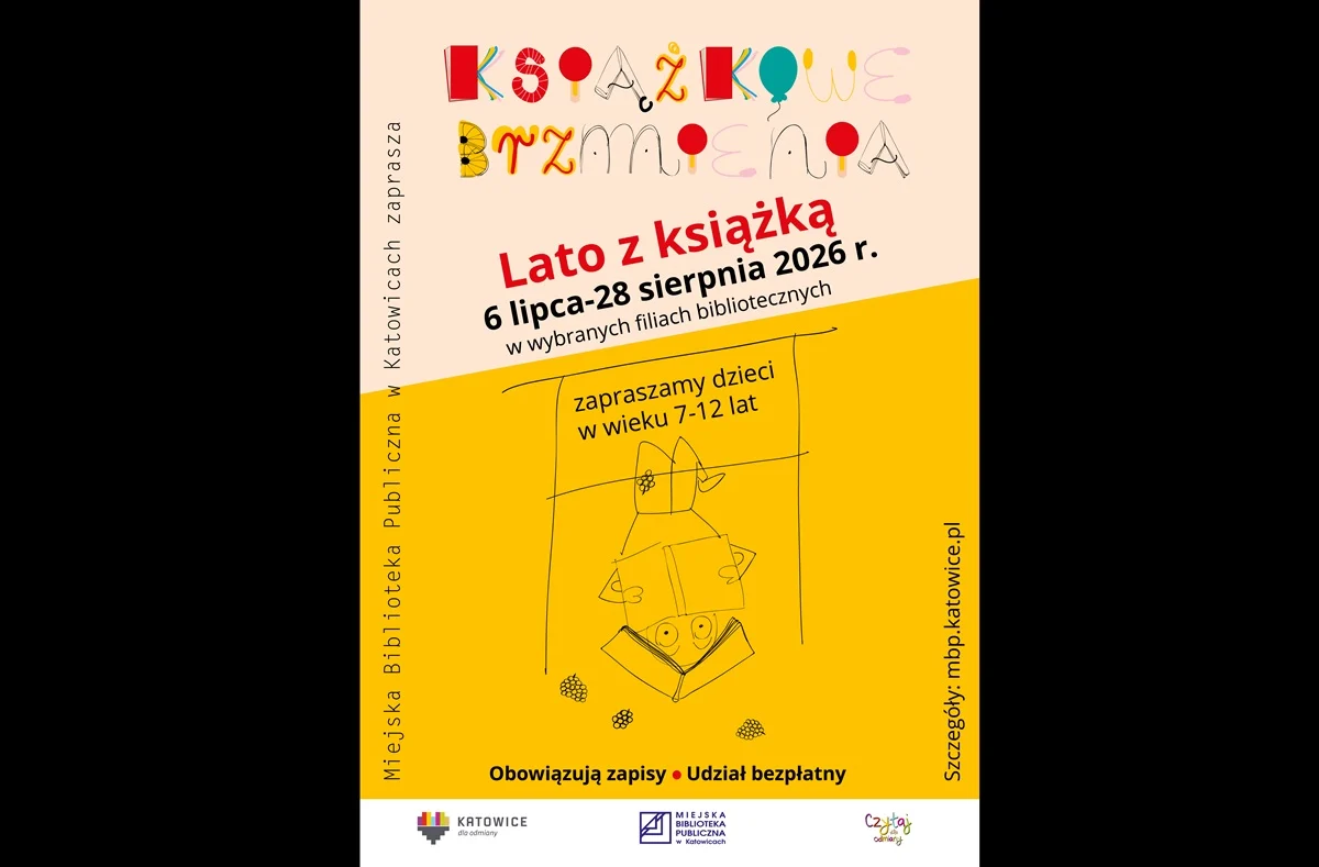 Wakacje 2026 w Katowicach. Biblioteka zaprasza dzieci na Lato z Książką