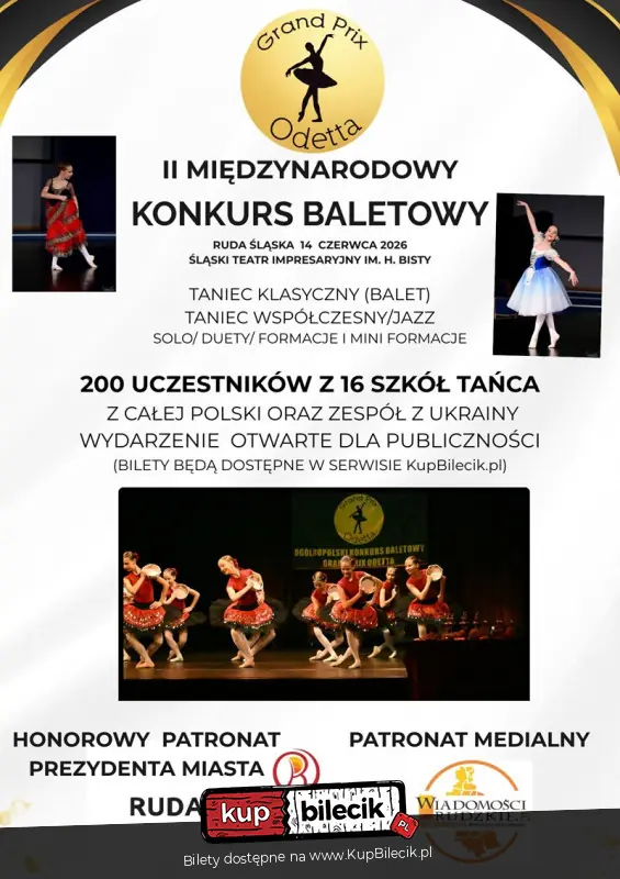 Grand Prix Odetta 2026 w Rudzie Śląskiej – II Międzynarodowy Konkurs Baletowy / fot. organizatora