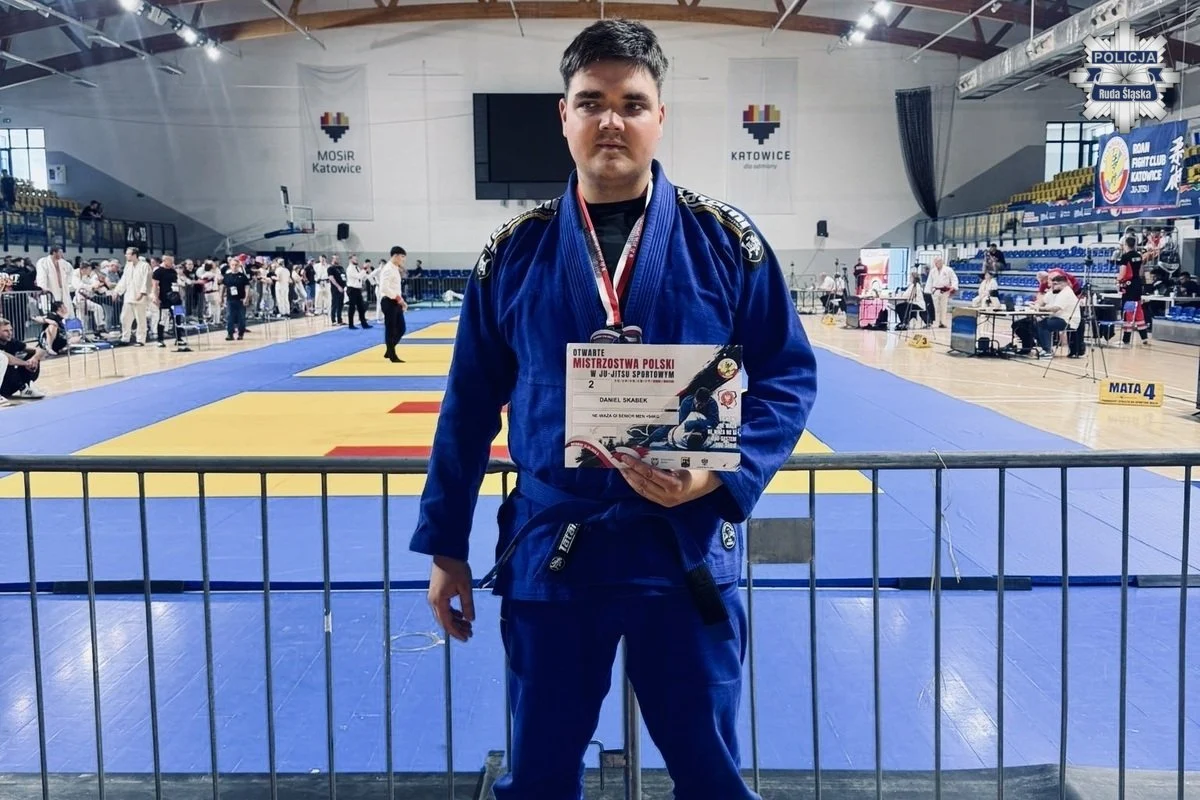 Daniel Skabek, rudzki policjant, został wicemistrzem Polski w Ju-Jitsu!