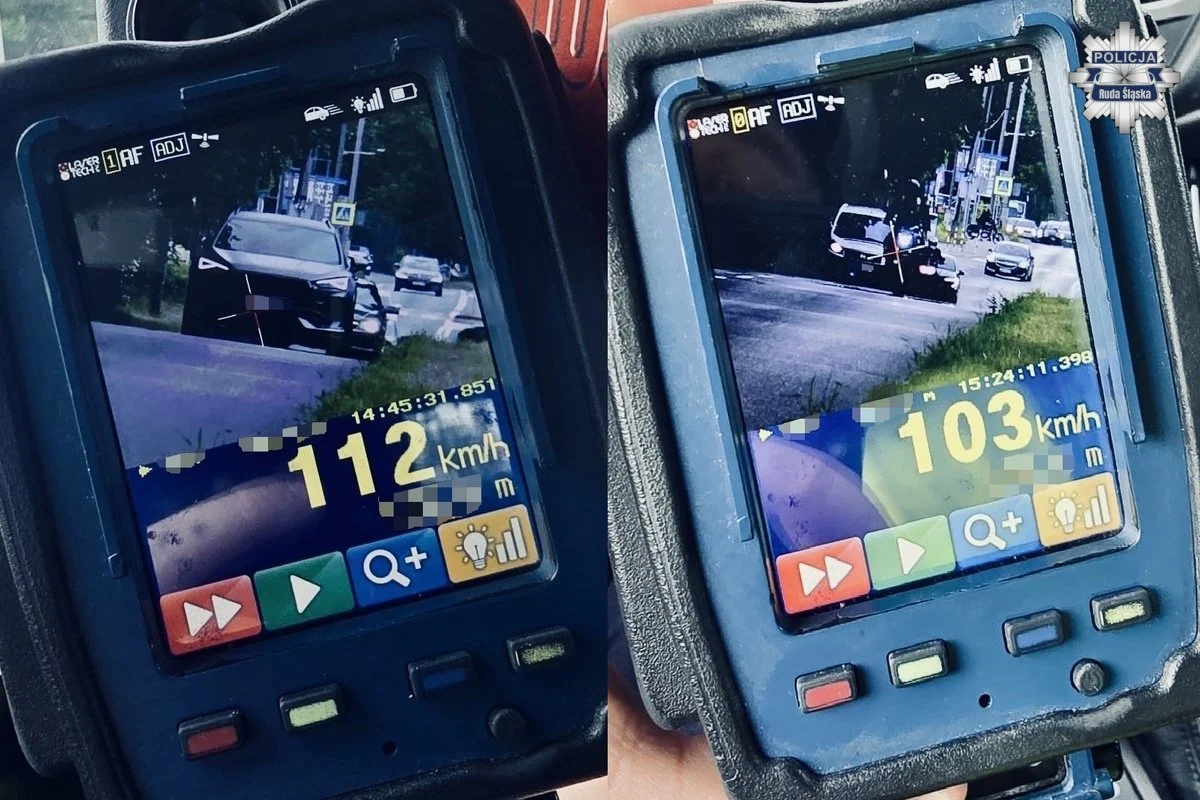 Dwóch piratów drogowych na ulicy 1 Maja w Rudzie Śląskiej. Pędzili ponad 100 km/h