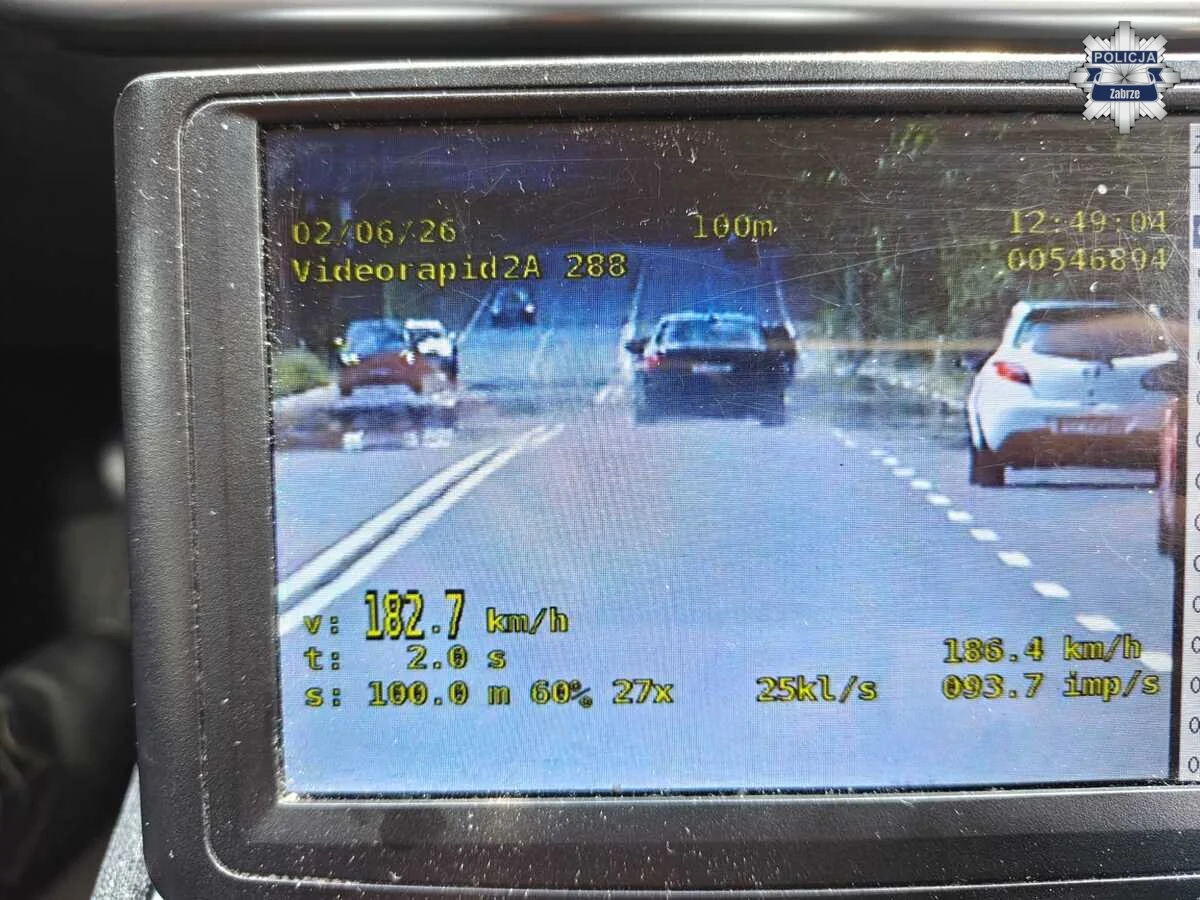 Pędził 182 km/h po DK88 w Zabrzu
