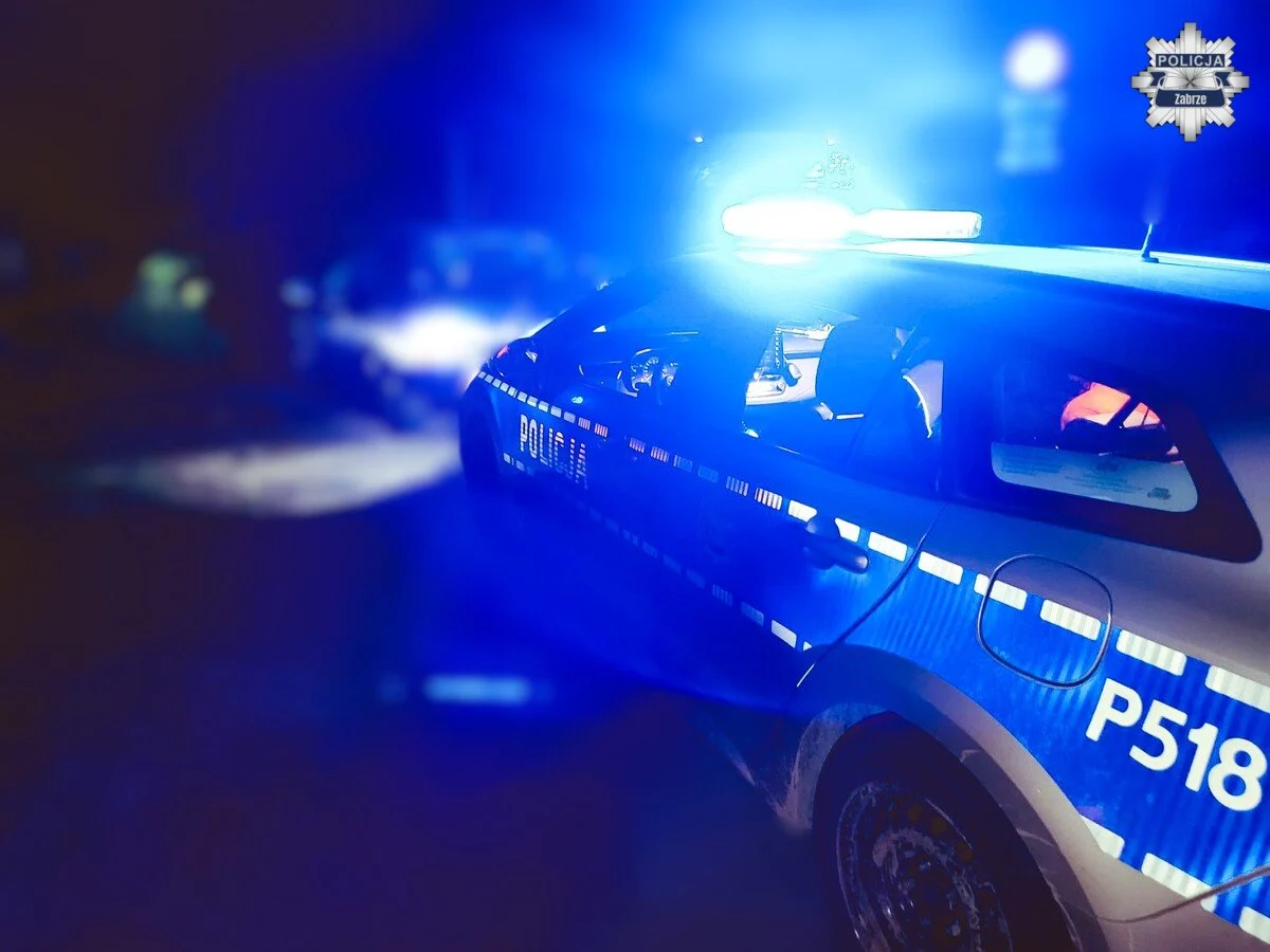 Nocna kontrola na ulicy Pod Borem w Zabrzu. Wpadł pijany kierowca z listem gończym