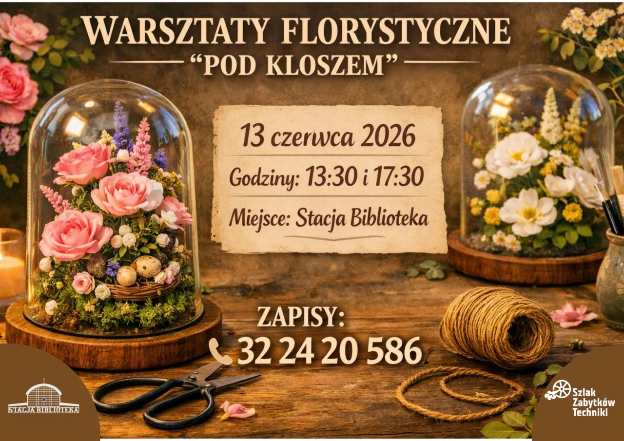 Stacja Biblioteka zaprasza na warsztaty florystyczne. To jedna z atrakcji Industriady