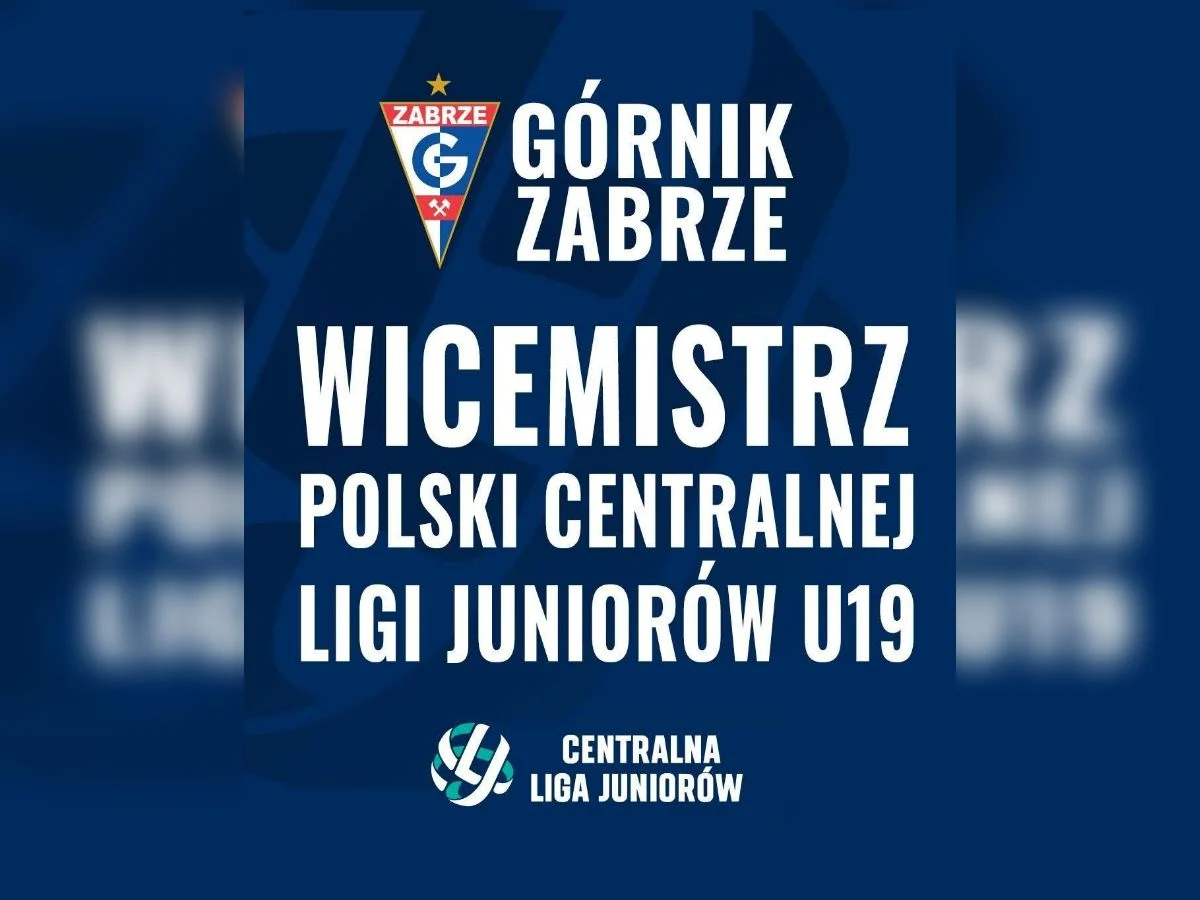 Juniorzy Górnika Zabrze wicemistrzami Polski U19
