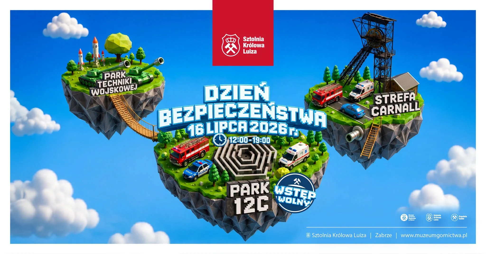 Zabrze: Dzień Bezpieczeństwa w Muzeum Górnictwa Węglowego w Zabrzu. Piana party, VR i wozy bojowe