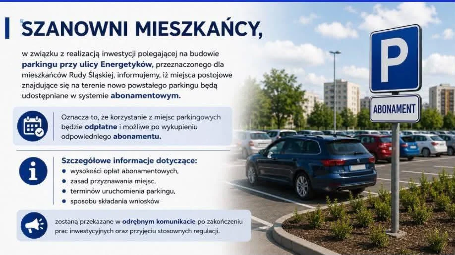Miejsca parkingowe powstające na dawnych kortach w Halembie będą płatne? Komunikat MPGM zaskoczył mieszkańców