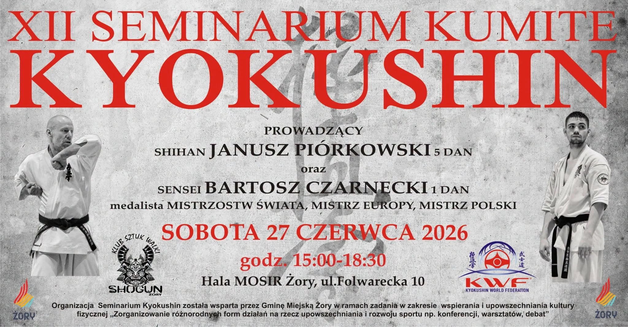 Żory: Bezpłatne seminarium kumite kyokushin w MOSiR. Trening i sparingi 27 czerwca