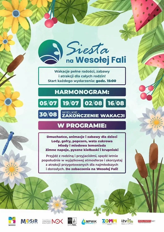 Piana Party nad Wesołą Falą. Wakacyjna Siesta wraca do Mysłowic / fot. UM Mysłowice