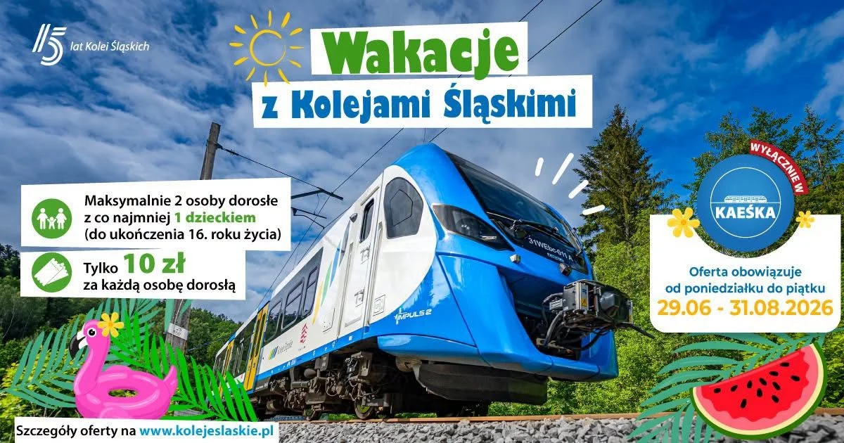 Koleje Śląskie zachęcają do rodzinnych wakacyjnych podróży. Rusza ciekawa promocja