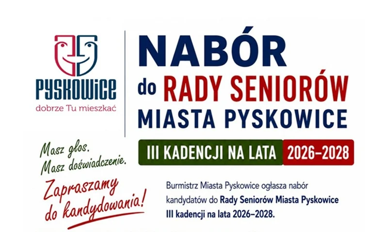 Pyskowice szukają kandydatów do Rady Seniorów. Nabór już ruszył