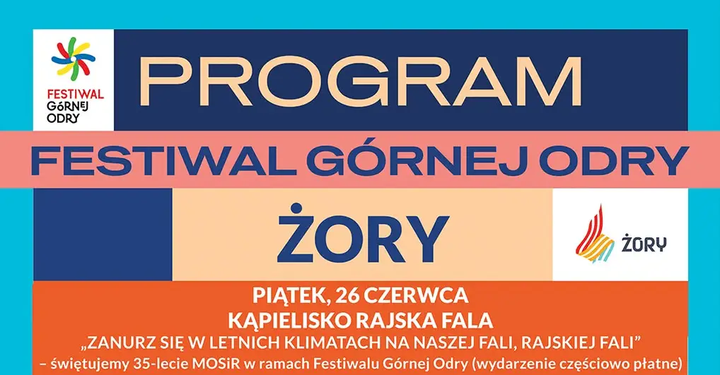 Festiwal Górnej Odry 2026 w Żorach. Program od 26 do 28 czerwca