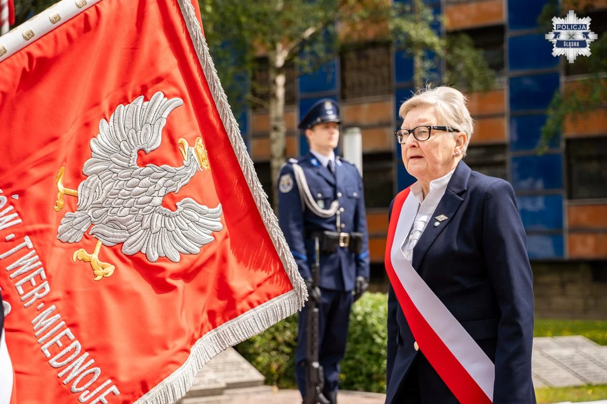 Śląska Policja oddała hołd swojej historii. W Katowicach uczczono 104. rocznicę /fot. Śląska Policja