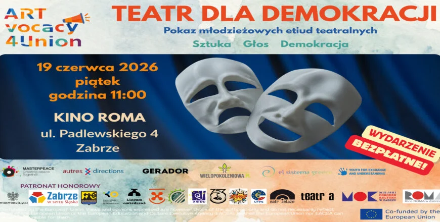 Międzynarodowy Teatr dla Demokracji w Zabrzu. Młodzież z Europy wystąpi w Kinie Roma