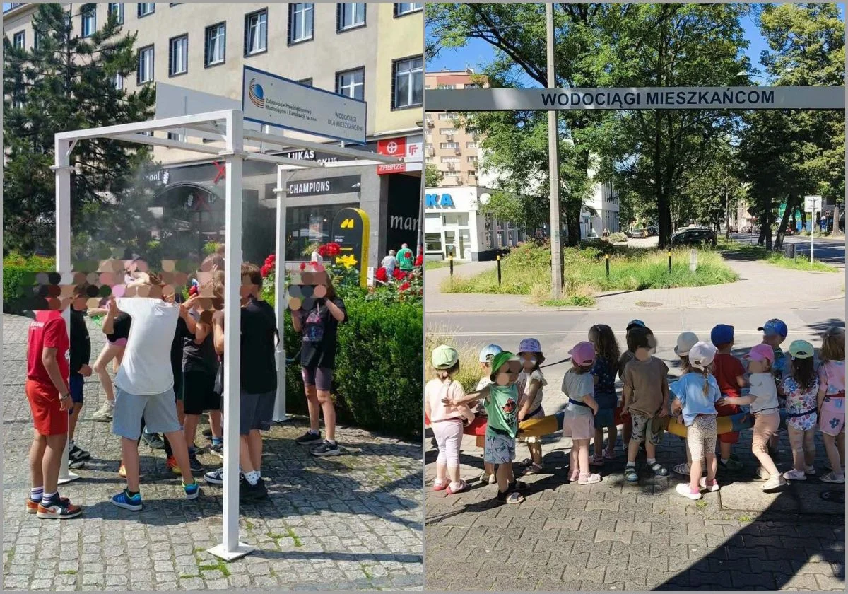 Zabrze uruchomiło kurtyny, mgiełki i fontanny. Pomogą podczas upałów