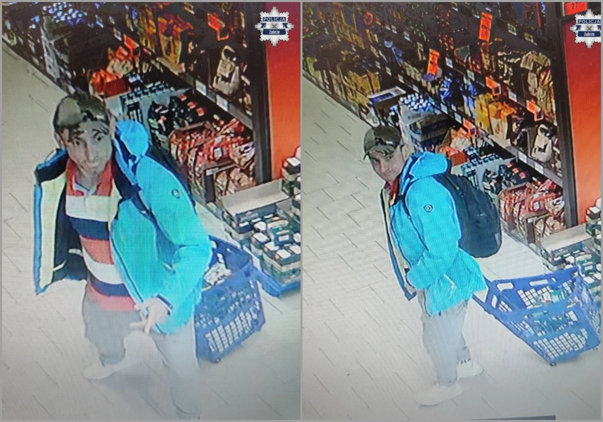 Kradzież w sklepie przy ul. Wolności. Policja szuka mężczyzny ze zdjęć