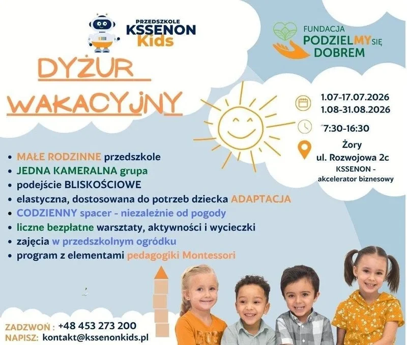Wakacyjny dyżur w KSSENON Kids. Opieka dla dzieci już od 1 lipca