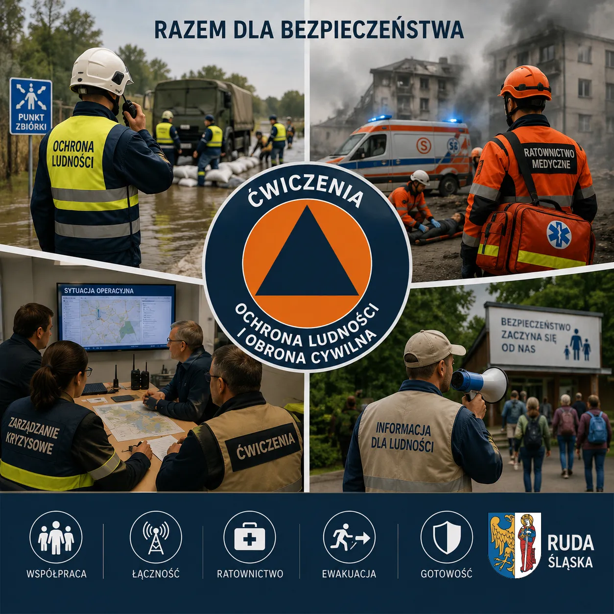 Ćwiczenia ochrony ludności i obrony cywilnej w Rudzie Śląskiej