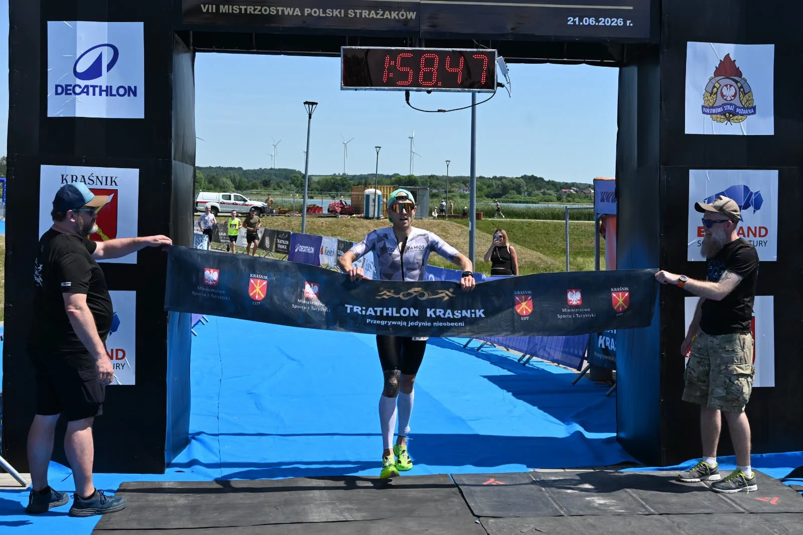 Strażak z rudzkiej komendy mistrzem Polski PSP w triathlonie / fot. KM PSP Ruda Śląska