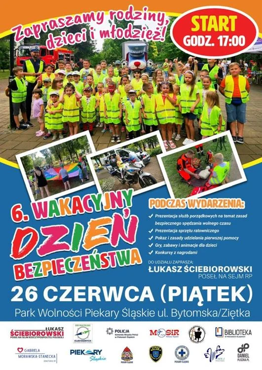 Wakacyjny Dzień Bezpieczeństwa w Szarleju. Będą pokazy, konkursy i atrakcje dla dzieci / fot. UM Piekary Śląskie