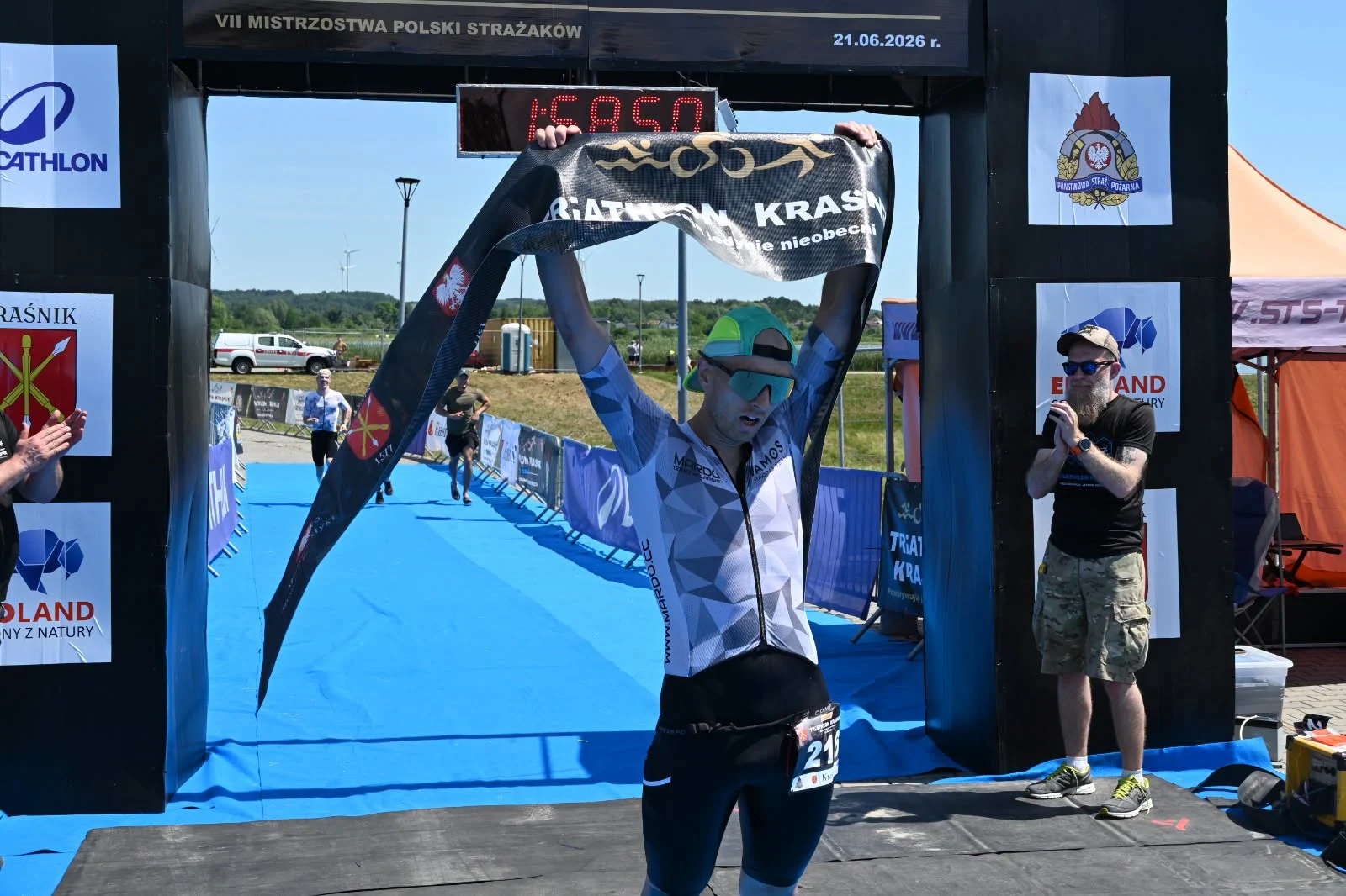 Strażak z rudzkiej komendy mistrzem Polski PSP w Triathlonie Kraśnik 2026