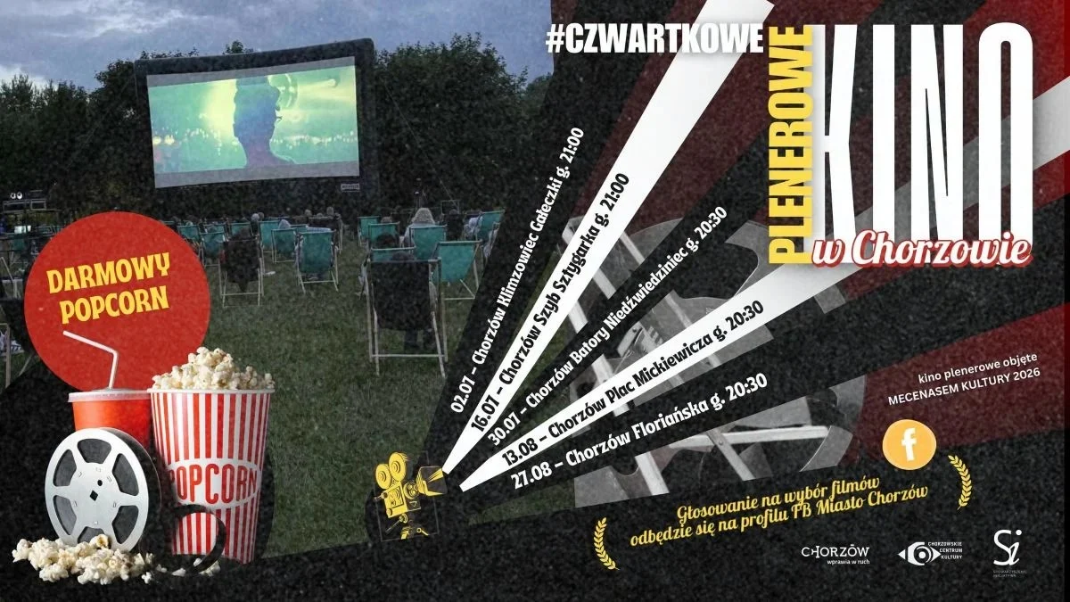 Chorzów wybiera film pod chmurką. Ruszyło głosowanie na Czwartkowe Kino Plenerowe