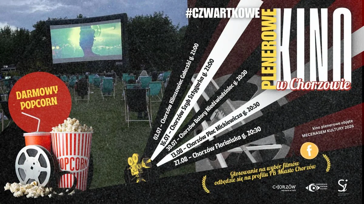 Kino pod chorzowskim niebem. Latem odbędzie się 5 plenerowych seansów