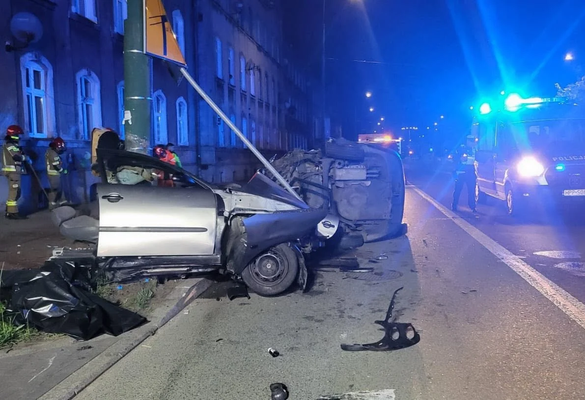 Tragiczny wypadek w Sosnowcu. Dwie osoby nie żyją, dwie trafiły do szpitala