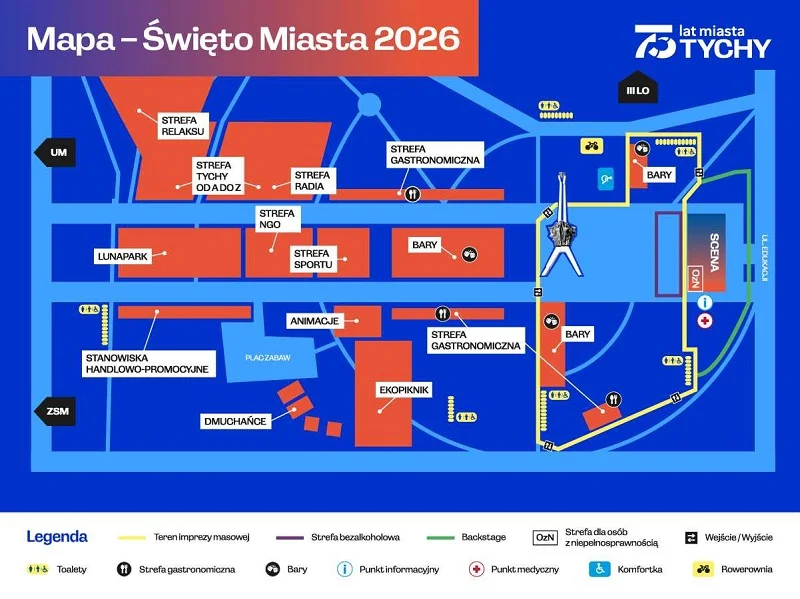 Święto Miasta Tychy 2026. Trzy dni koncertów, atrakcji i rodzinnej zabawy / fot. UM Tychy