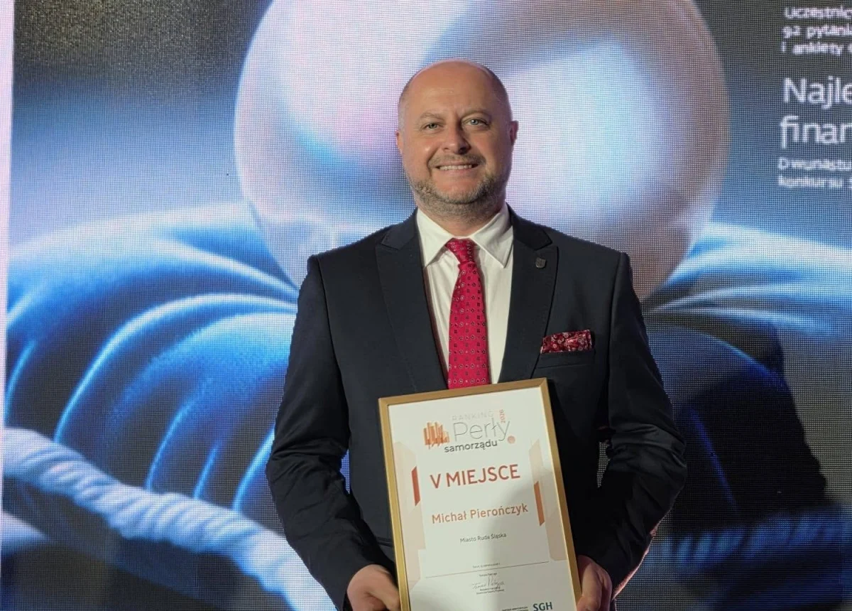 Michał Pierończyk wśród najlepszych włodarzy dużych miast. Prezydent Rudy Śląskiej wyróżniony w rankingu „Perły Samorządu 2026”