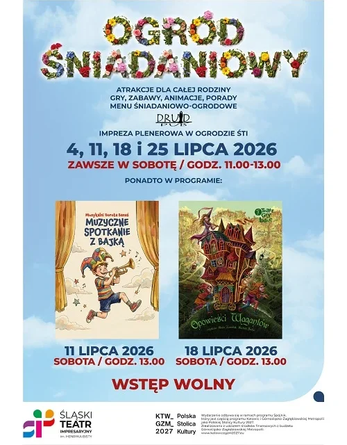 Ogród Śniadaniowy ŚTI 2026 – familijne spotkania w ogrodzie Śląskiego Teatru Impresaryjnego