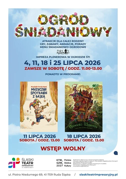 Ogród Śniadaniowy ŚTI 2026 – familijne spotkania w ogrodzie Śląskiego Teatru Impresaryjnego / fot. organizatora