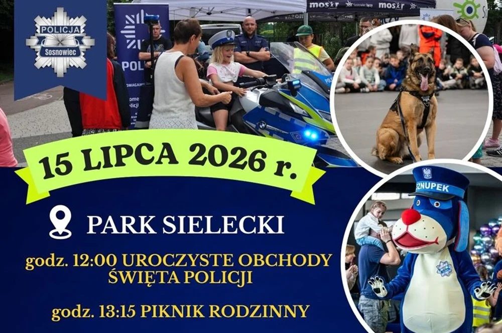 Święto Policji 2026 w Sosnowcu. Piknik rodzinny w Parku Sieleckim