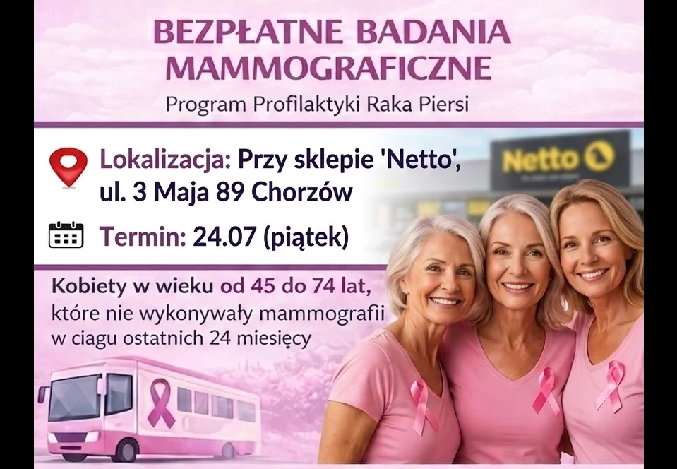 Zbadaj się bez skierowania. Bezpłatna mammografia dla Chorzowianek