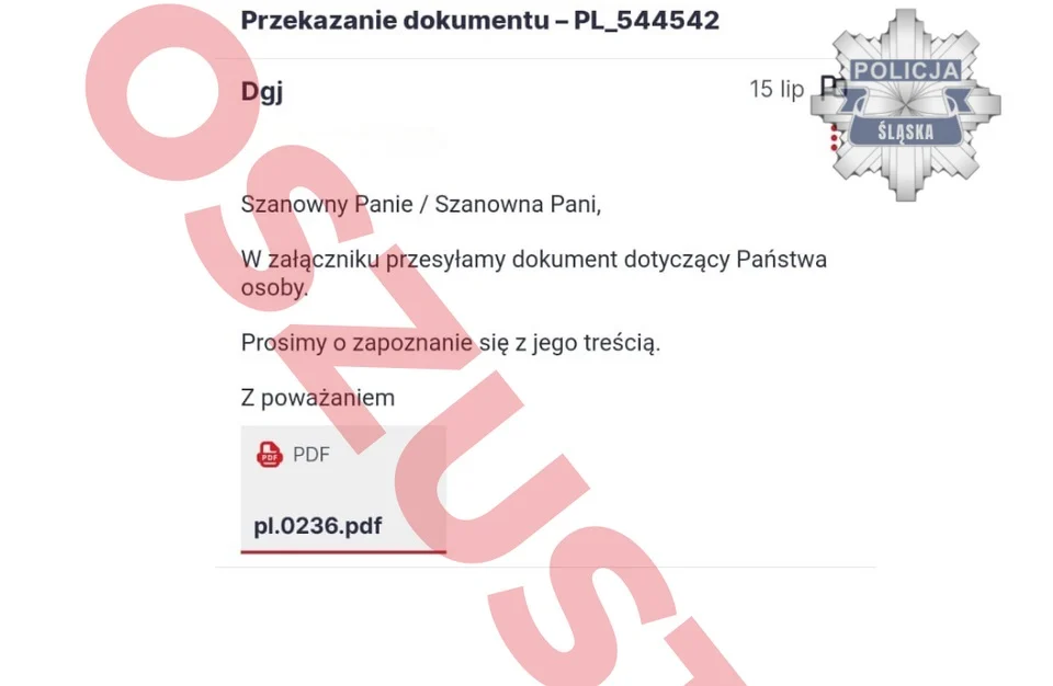 Uwaga na fałszywe e-maile od „Policji”. Nie daj się zastraszyć oszustom
