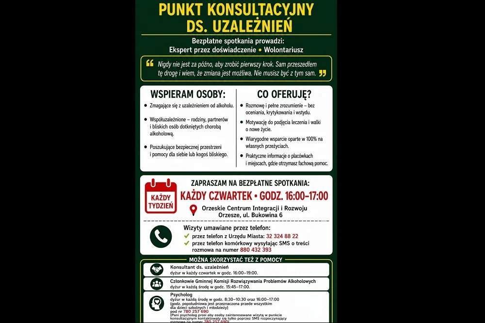 Ekspert przez doświadczenie w Orzeszu. Bezpłatne konsultacje