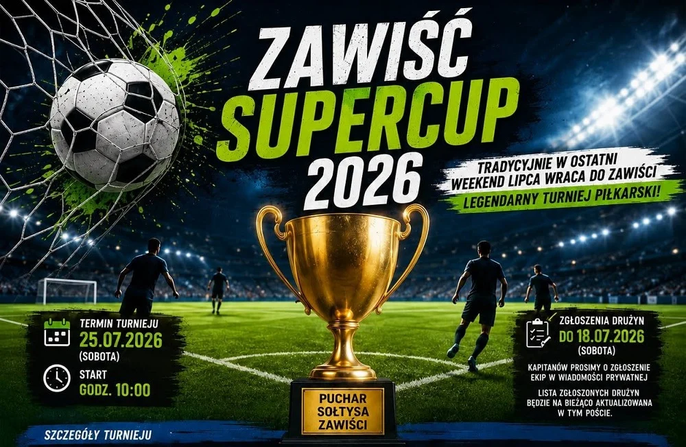 Piłkarskie święto wraca do Zawiści. Ruszają zapisy na Zawiść Supercup 2026