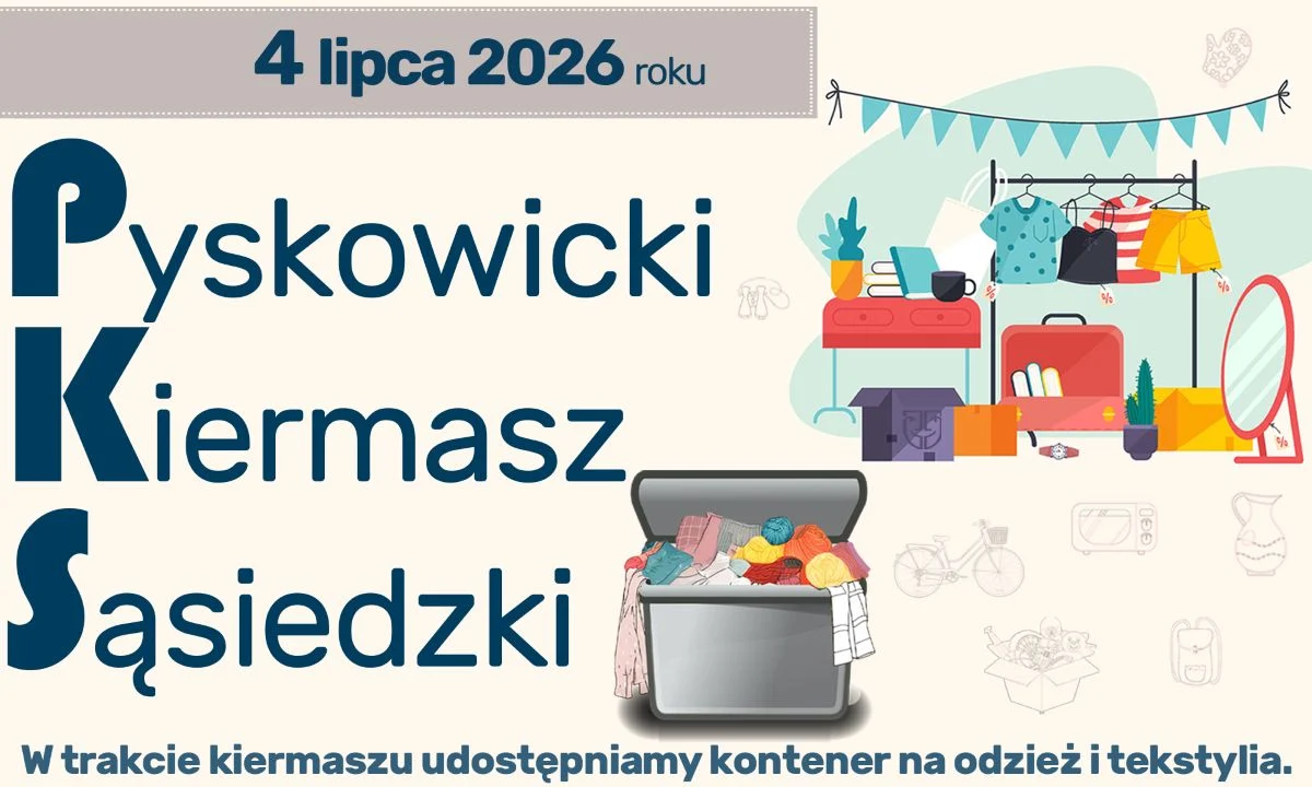 Przed nami kolejny Pyskowicki Kiermasz Sąsiedzki. W sobotę sprzedaż i zbiórka tekstyliów