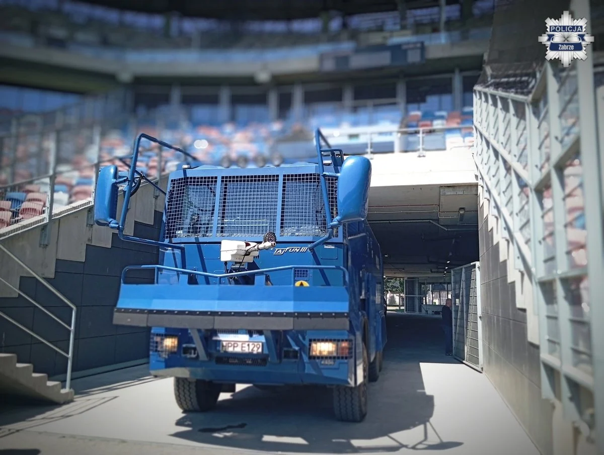 Policyjne ćwiczenia na stadionie w Zabrzu / fot. KMP Zabrze