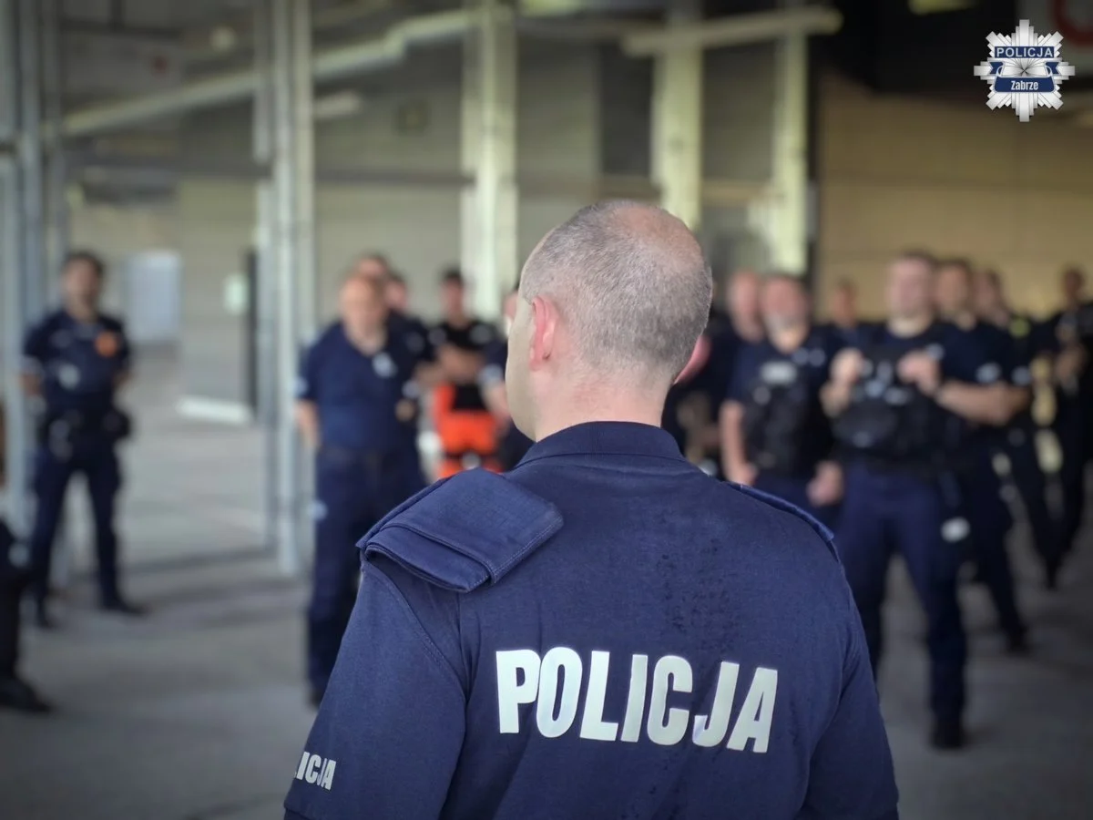 Policyjne ćwiczenia na stadionie w Zabrzu / fot. KMP Zabrze