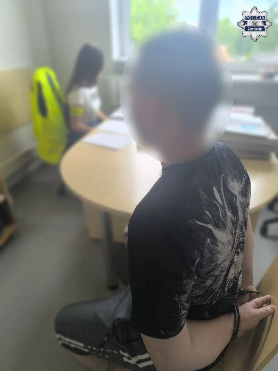 Chwile grozy w Zawierciu. 25-latek strzelał z broni pneumatycznej do przechodniów / fot. KPP Zawiercie