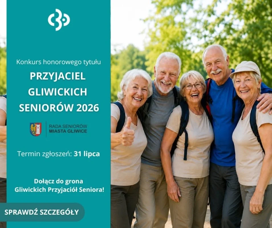 Przyjaciel Gliwickich Seniorów 2026. Zgłoszenia tylko do końca lipca