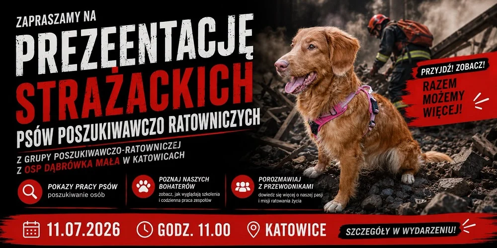 Bohaterowie na czterech łapach w Centralnym Muzeum Pożarnictwa