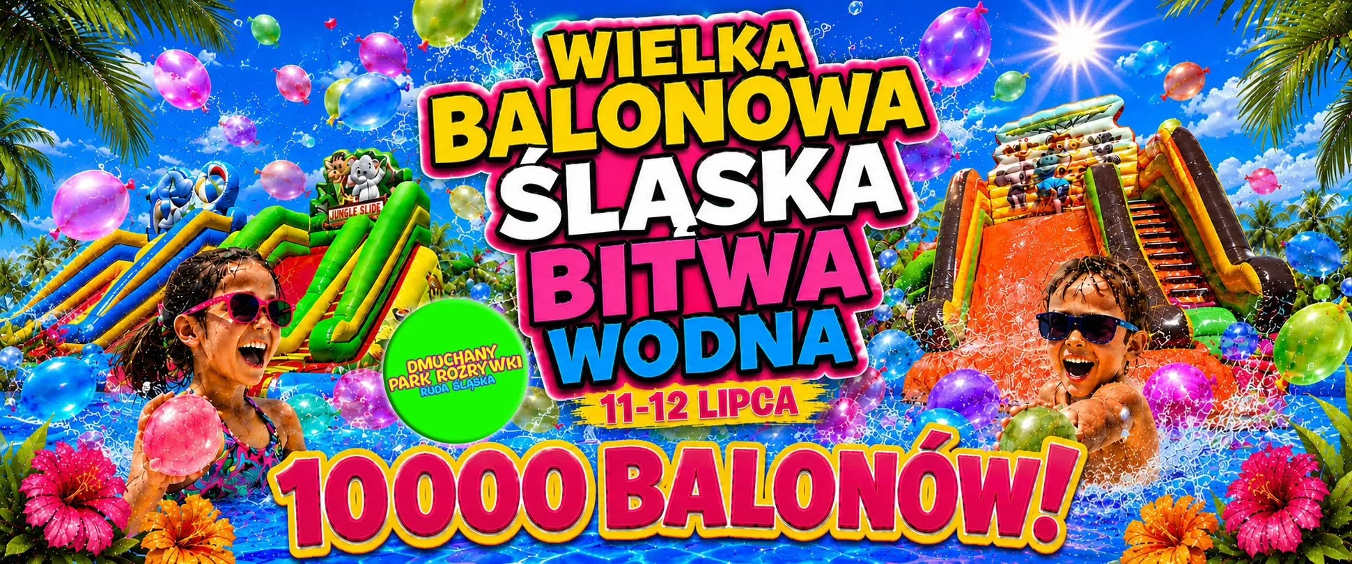 Przed nami Wielka Balonowa Śląska Bitwa Wodna w Rudzie Śląskiej. 10 tysięcy balonów, dmuchańce i Piana Party