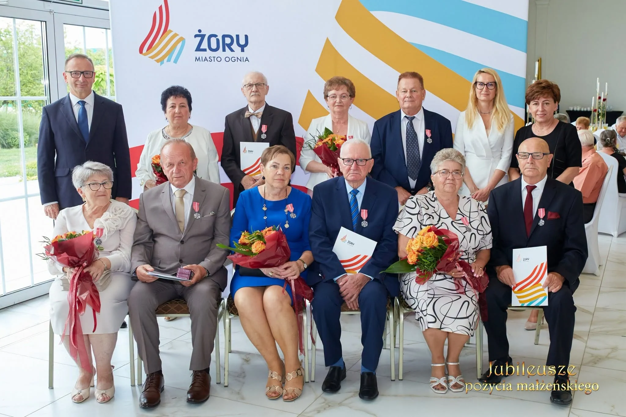 Prezydent Żor spotkał się z parami małżeńskimi świętującymi jubileusze pożycia małżeńskiego / fot. UM Żory
