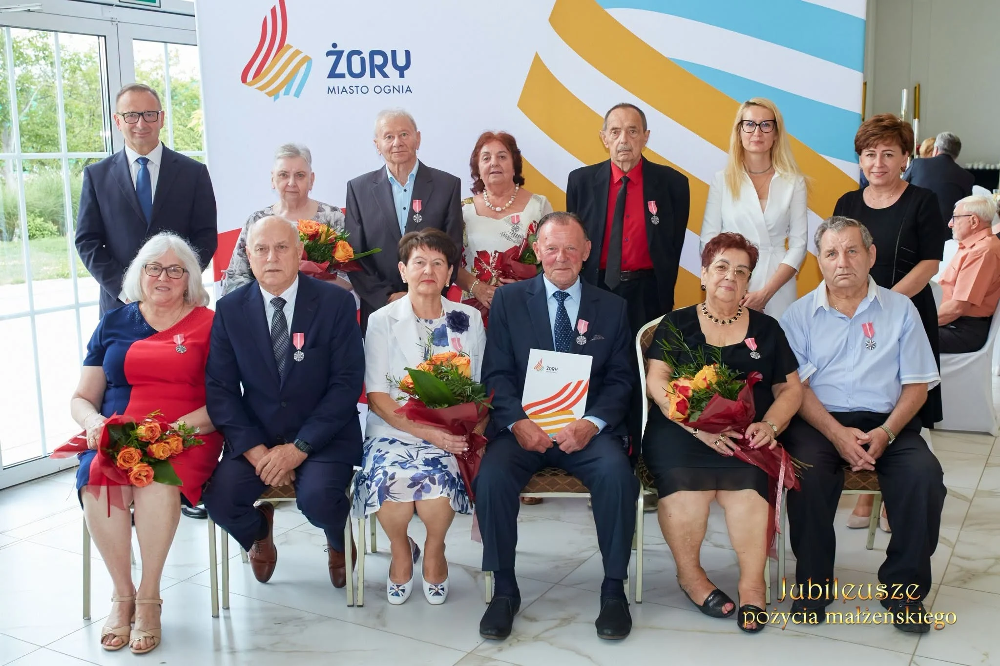 Prezydent Żor spotkał się z parami małżeńskimi świętującymi jubileusze pożycia małżeńskiego / fot. UM Żory