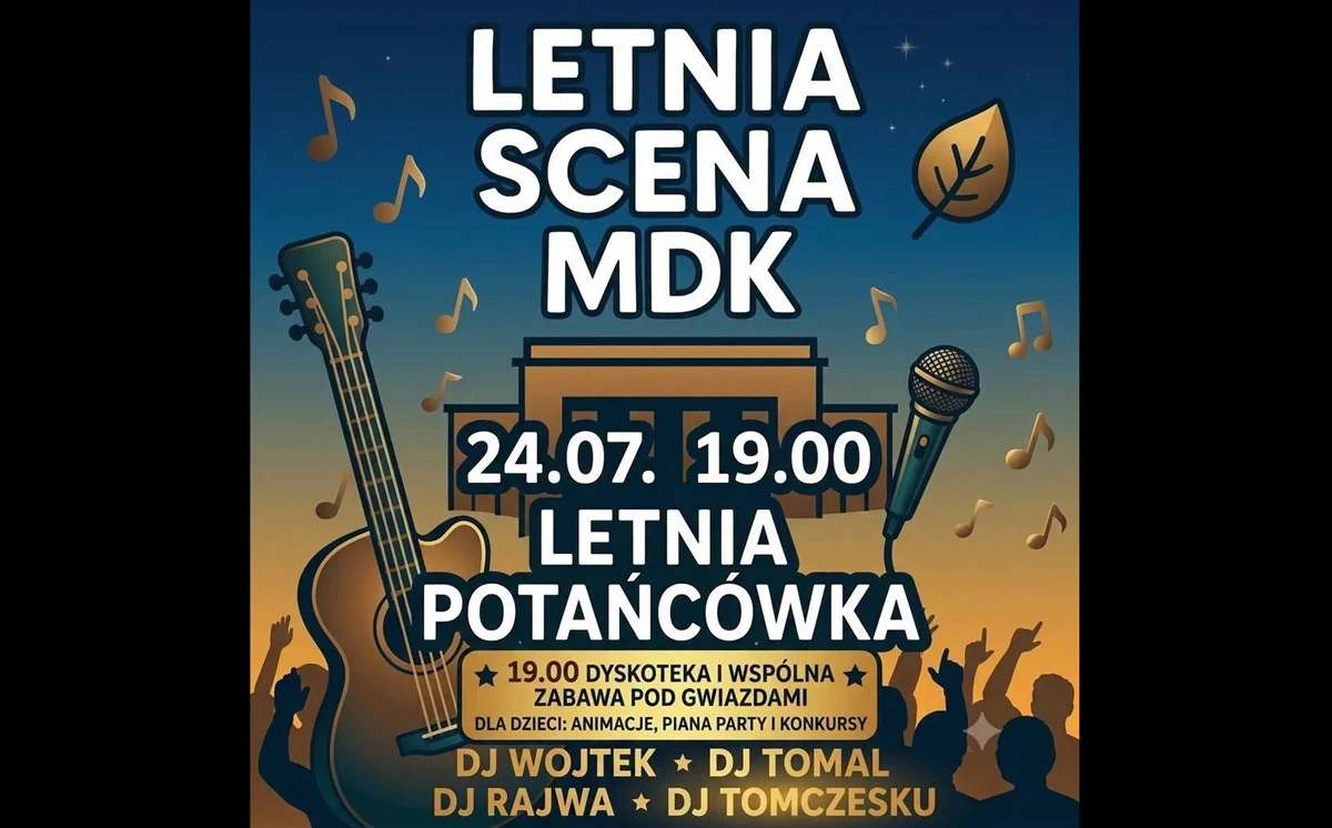 Letnia potańcówka pod gwiazdami przed MDK. Będzie piana party i DJ-e