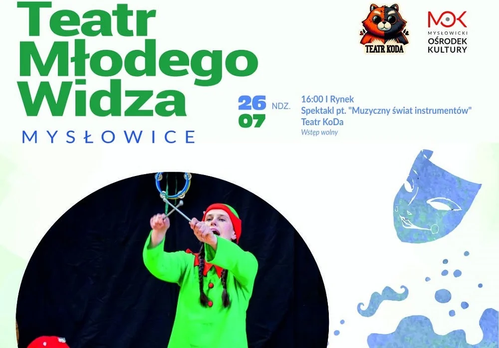 Teatr Młodego Widza w Mysłowicach. „Muzyczny Świat Instrumentów” już 26 lipca na Rynku