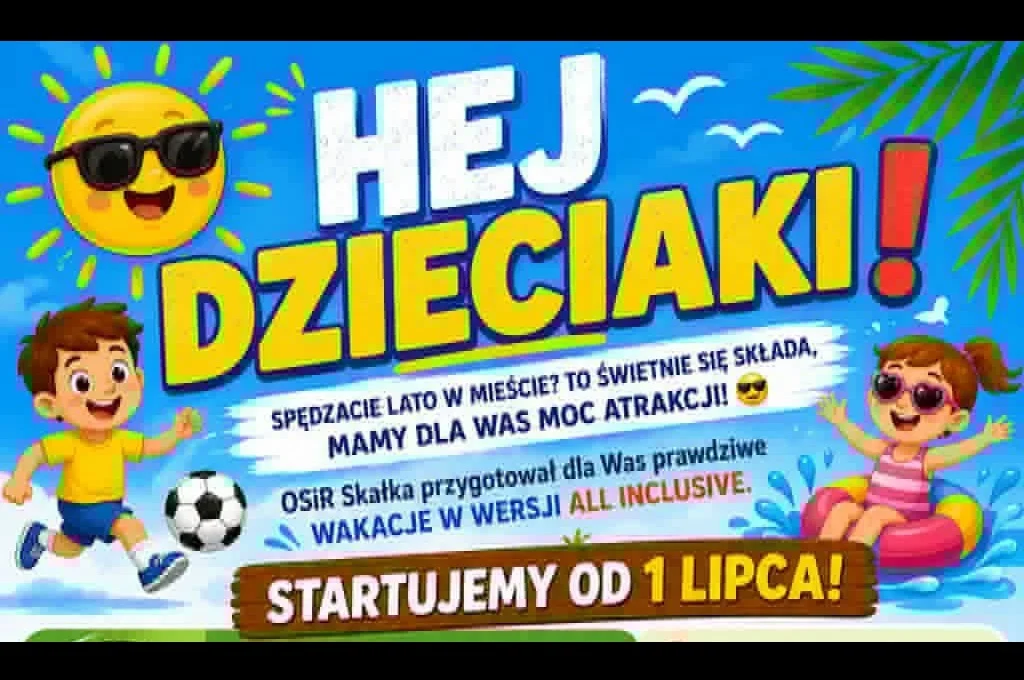 OSiR Skałka przypomina o wakacyjnych atrakcjach dla dzieci. Sprawdź plan zajęć